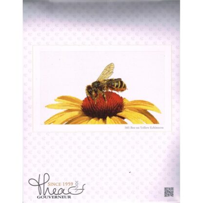 Kit point de croix Thea Gouverneur Abeille sur échinacée jaune 585A 45x21cm