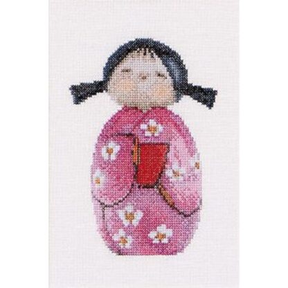 Kit point de croix Thea Gouverneur Kokeshi Doll 547 22x16cm