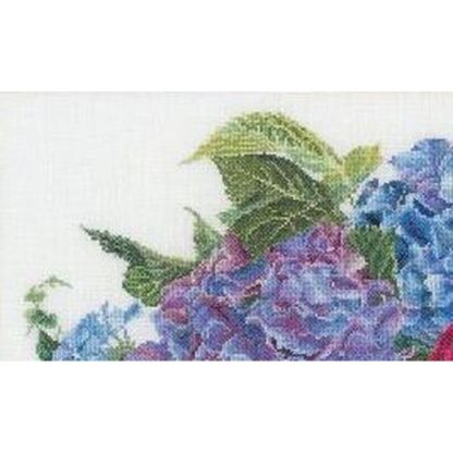 Kit point de croix Thea Gouverneur Hortensia et rose 442 46x30cm