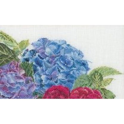 Kit point de croix Thea Gouverneur Hortensia et rose 442 46x30cm