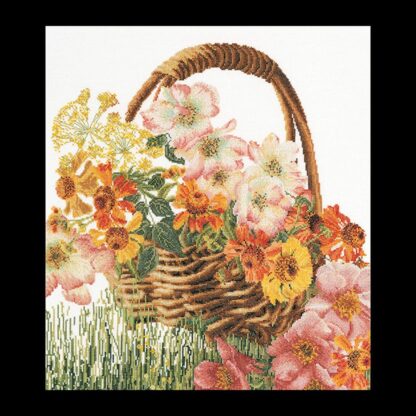 Kit point de croix Thea Gouverneur Panier de fleurs 3064 35x39cm