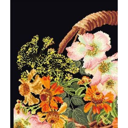 Kit point de croix Thea Gouverneur Panier de fleurs 3064-05 35x39cm