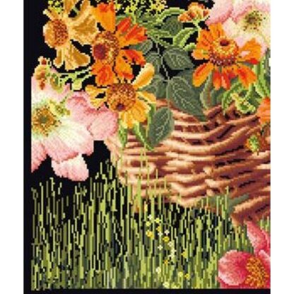 Kit point de croix Thea Gouverneur Panier de fleurs 3064-05 35x39cm