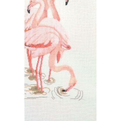 Kit point de croix Thea Gouverneur Flamants roses 1070 65x38cm