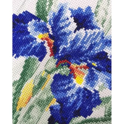 Kit point de croix RIOLIS 2102 Iris bleus 30x30cm