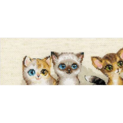 Kit point de croix RIOLIS 2180 Chatons 40x15cm