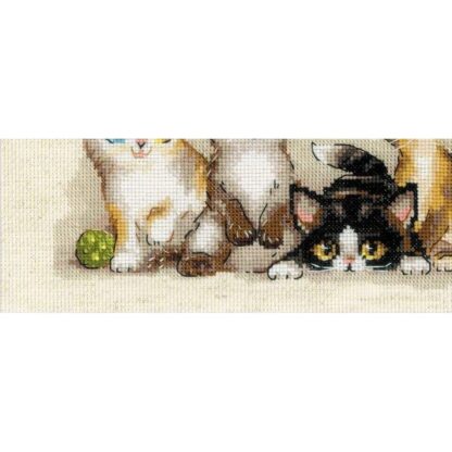 Kit point de croix RIOLIS 2180 Chatons 40x15cm