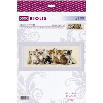 Kit point de croix RIOLIS 2180 Chatons 40x15cm