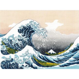 Kit point de croix RIOLIS 2186 La Grande Vague au large de Kanagawa Broderiedumonde