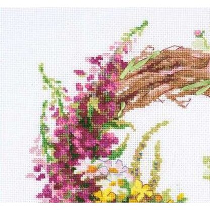 Kit point de croix RIOLIS 1456 Couronne de fleurs 30x30cm