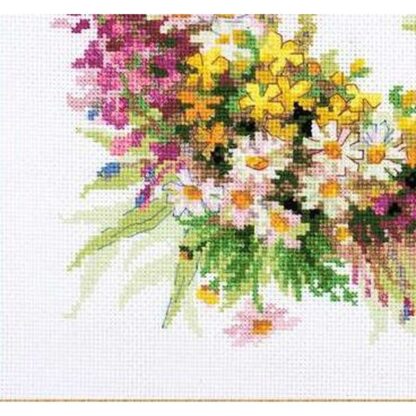 Kit point de croix RIOLIS 1456 Couronne de fleurs 30x30cm