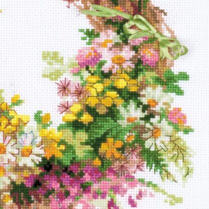 Kit point de croix RIOLIS 1456 Couronne de fleurs 30x30cm