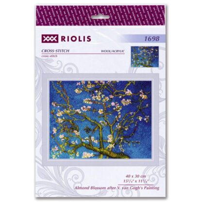 Kit point de croix RIOLIS 1698 Amandier en fleurs d'après Van Gogh 40x30cm