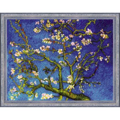 Kit point de croix RIOLIS 1698 Amandier en fleurs d'après Van Gogh 40x30cm