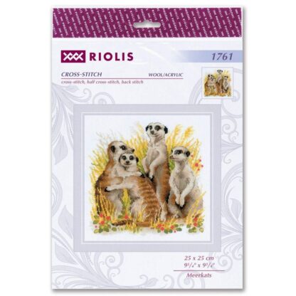 Kit point de croix RIOLIS 1761 Suricates 25x25cm