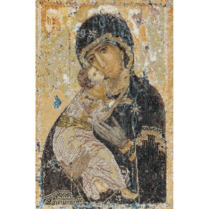 Kit point de croix Thea Gouverneur 531A Icône Our Lady of Vladimir 22x34cm