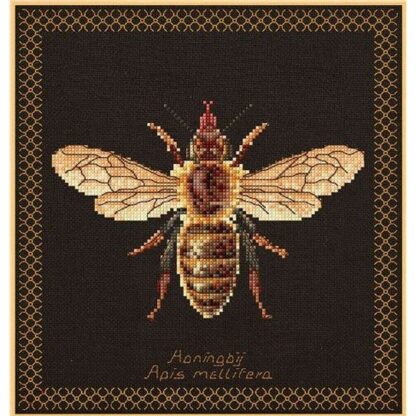 Kit point de croix Thea Gouverneur 3017-05 Abeille Honey Bee 20x21cm