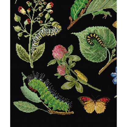 Kit point de croix Thea Gouverneur 587-05 Chenilles et Papillons 45x60cm