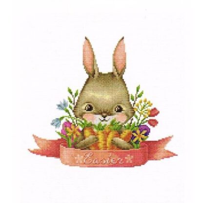 Kit point de croix Thea Gouverneur DSB022A Lapin de pâques Broderiedumonde