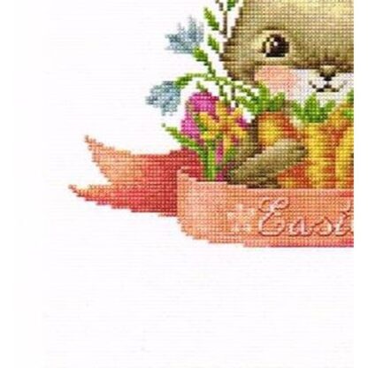 Kit point de croix Thea Gouverneur DSB022A Lapin de pâques 25x25cm