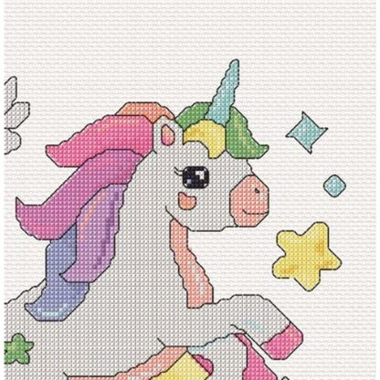 Kit point de croix Thea Gouverneur DSB028A Licorne 25x25cm