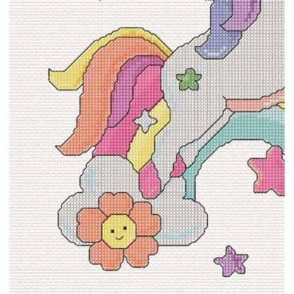 Kit point de croix Thea Gouverneur DSB028A Licorne 25x25cm