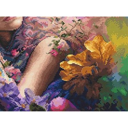 Kit point de croix Letistitch L8081 Lit de fleurs 28x42cm