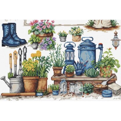 Kit point de croix Luca-S B2424 Plantes du jardin 29x40cm