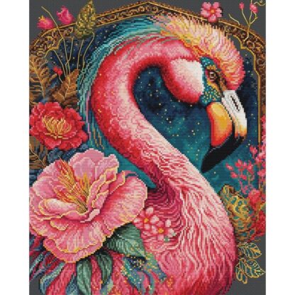 Kit point de croix Luca-S BU5036 Fantastique flamant rose Broderiedumonde