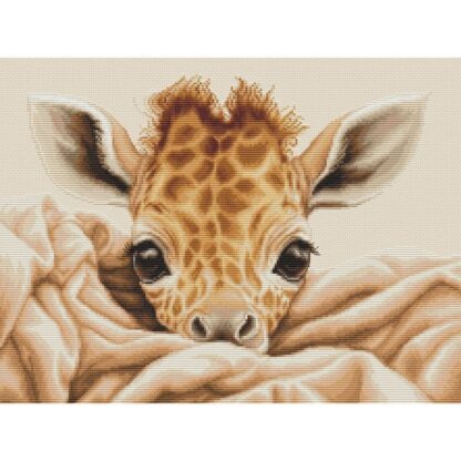 Kit point de croix Luca-S B2425 Bébé girafe 35x25cm