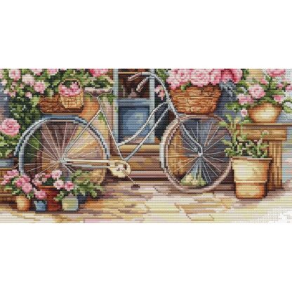 Kit point de croix Luca-S BU5044 Magasin de fleurs 32x32cm