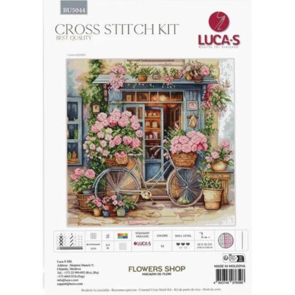 Kit point de croix Luca-S BU5044 Magasin de fleurs 32x32cm