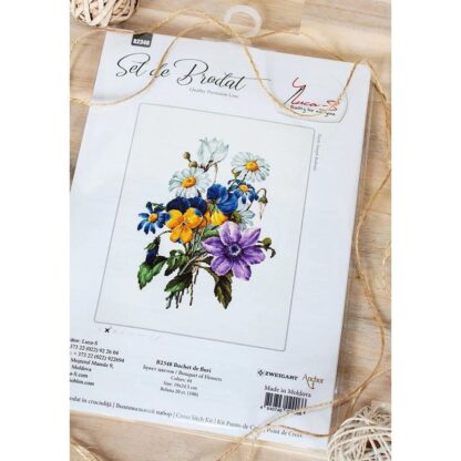 Kit point de croix Luca-S B2348 Bouquet de fleurs 19x25cm